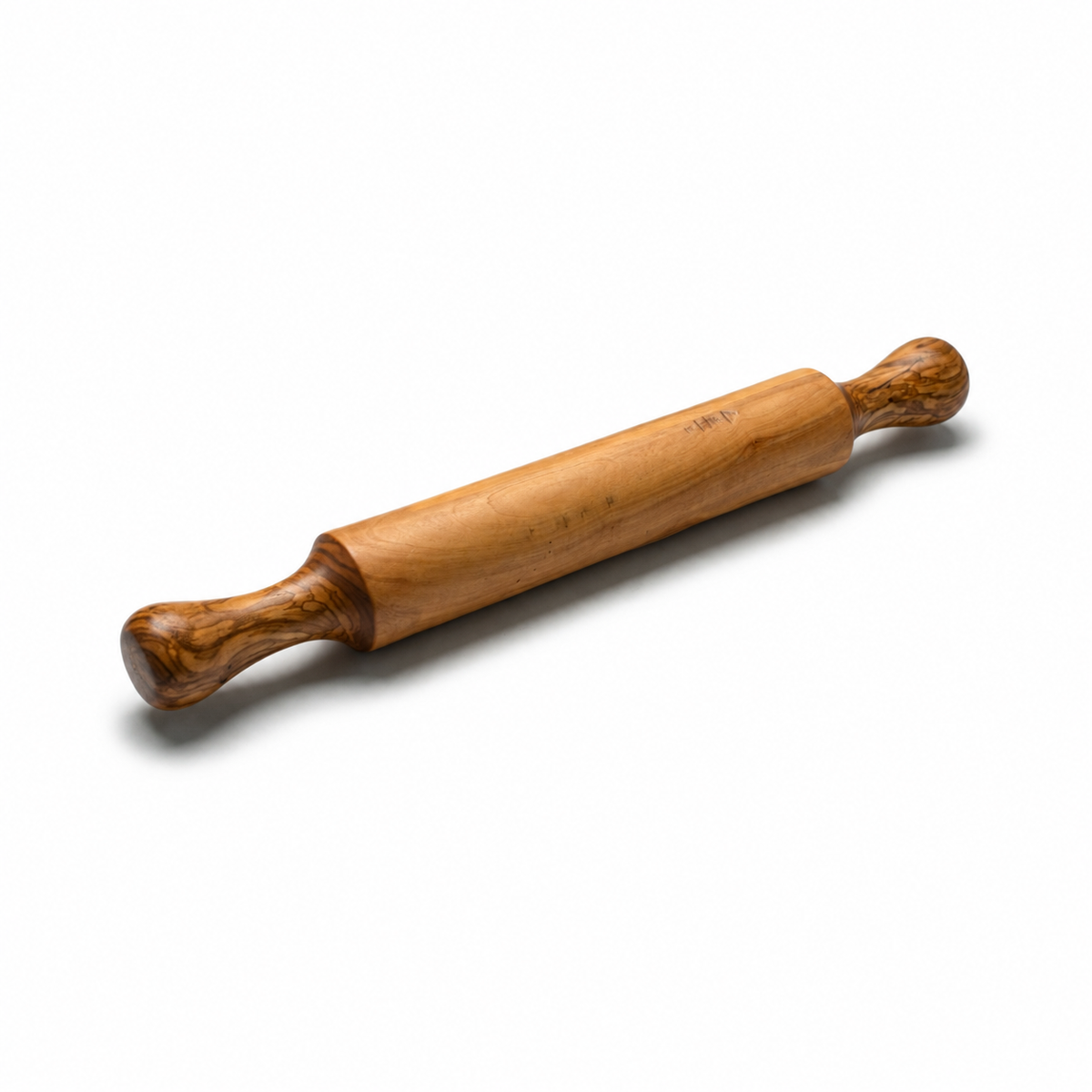 Rouleau à Pâtisserie en Bois d’Olivier – Rouleau à Pâte Artisanal avec Poignées