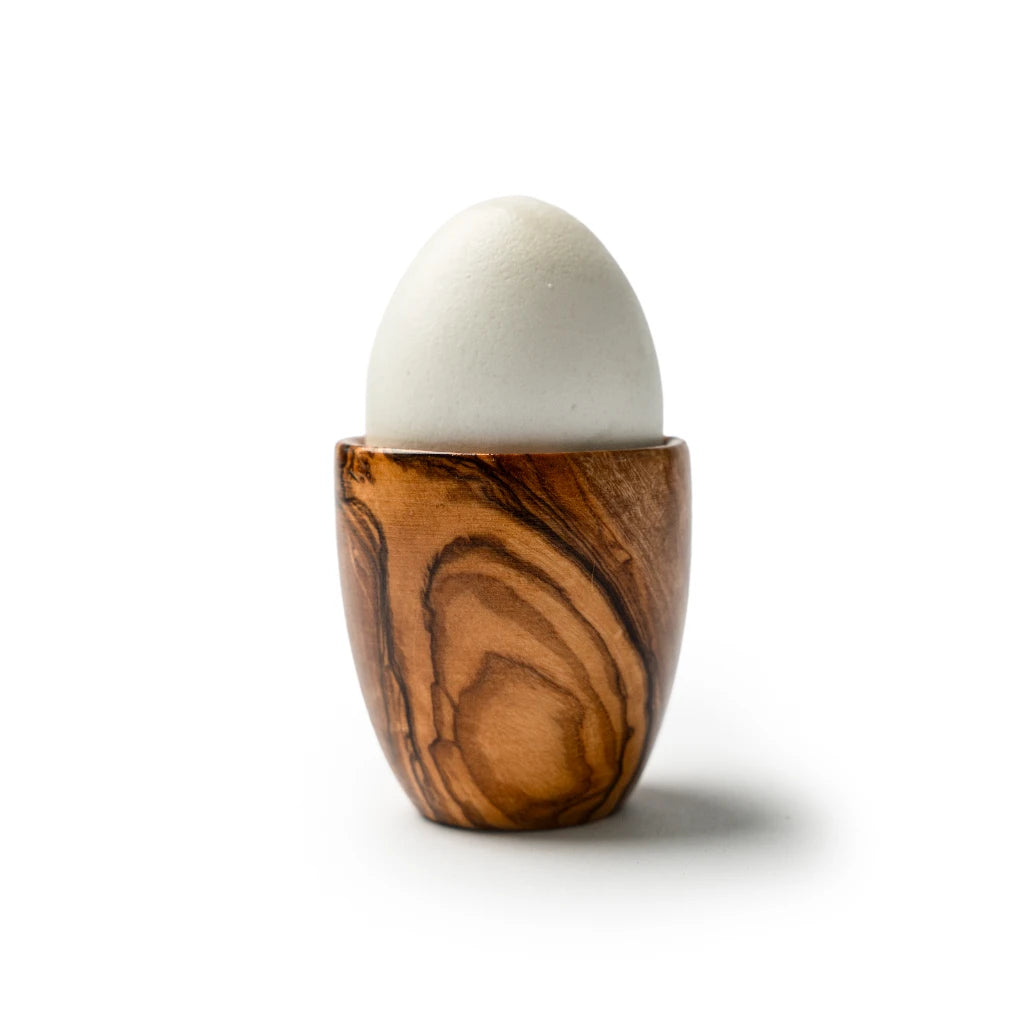 Porte-Œuf en Bois d’Olivier – Coquetier Artisanal en Bois Naturel