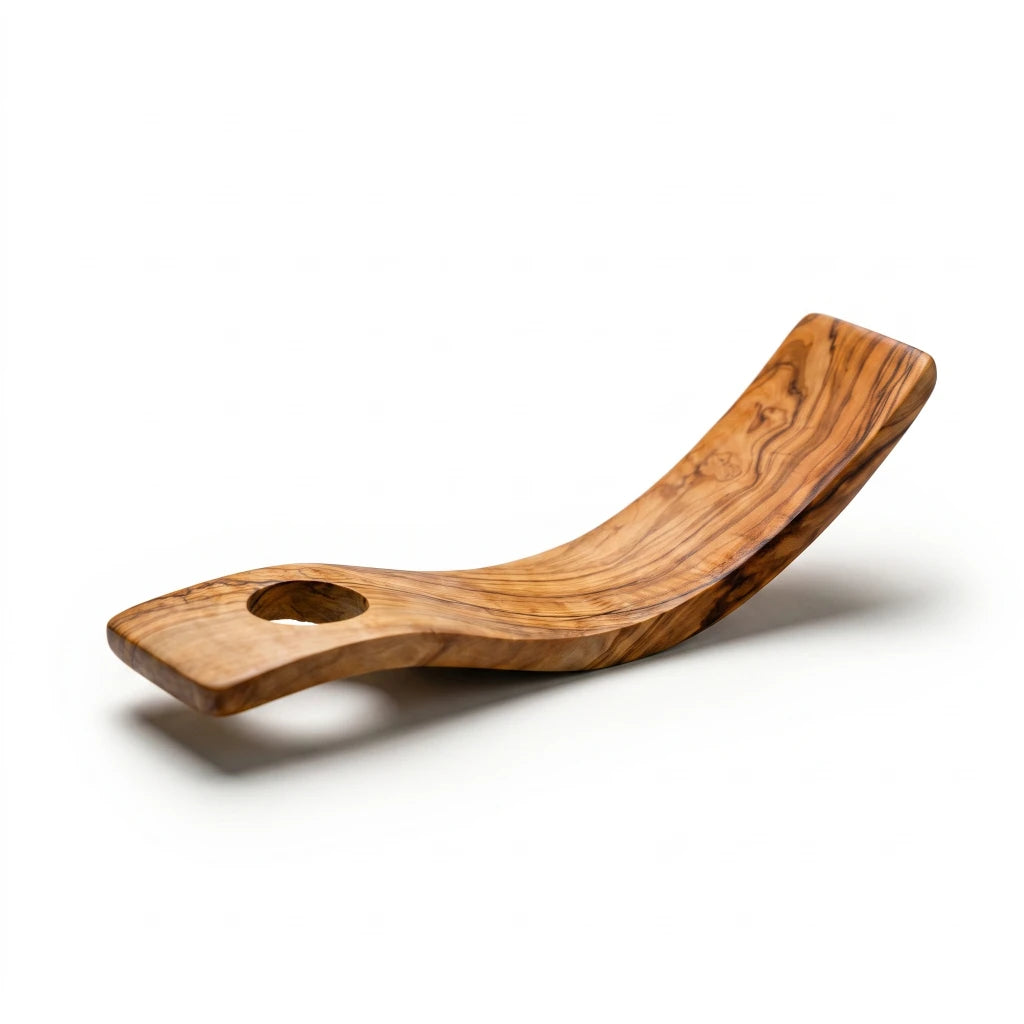 Porte-Bouteille en Bois d’Olivier – Support à Bouteille Artisanal en Bois Naturel
