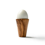 Porte-Œuf en Bois d’Olivier – Coquetier Artisanal en Bois Naturel
