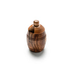 Pot en Bois d’Olivier avec Couvercle – Boîte Artisanale de Conservation en Bois Naturel