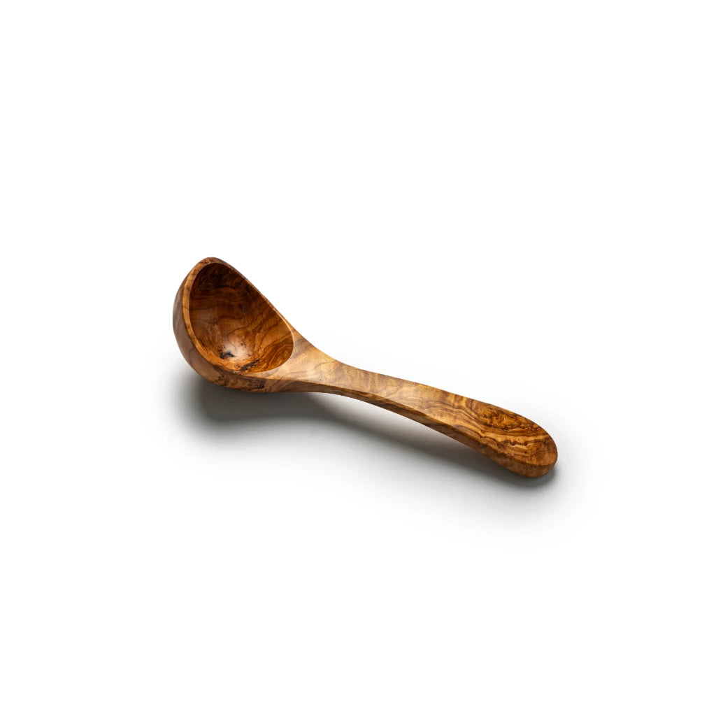 Louche en Bois d’Olivier – Cuillère de Service Artisanale à Long Manche