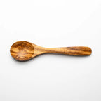 Cuillère de Service en Bois d’Olivier – Grande Cuillère Artisanale à Long Manche