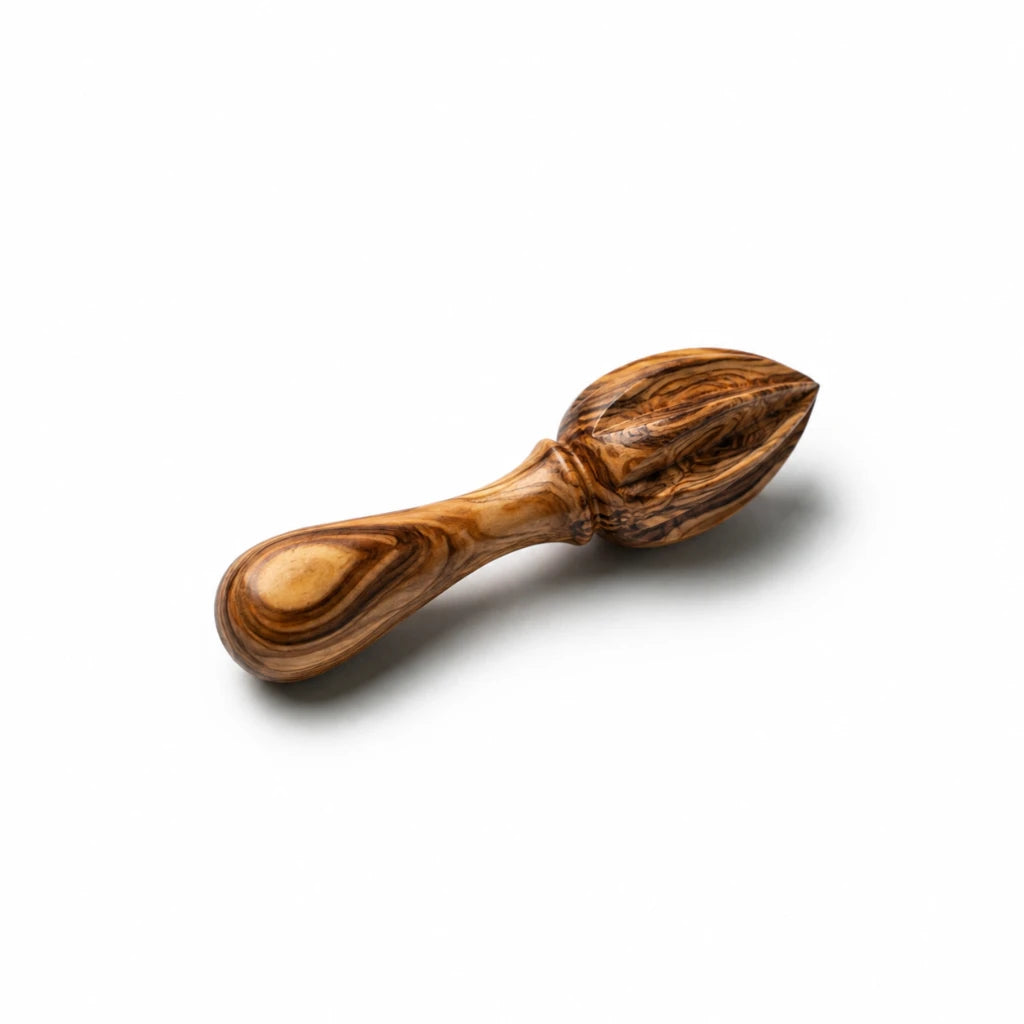Presse-Citron en Bois d’Olivier – Presse-Agrumes Manuel Artisanal en Bois Naturel