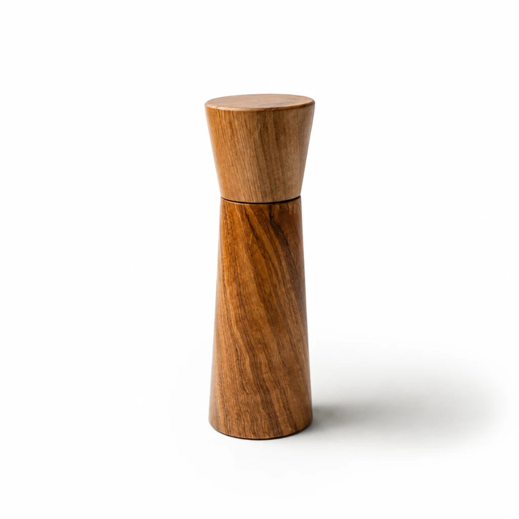 Moulin à Poivre en Bois d’Olivier – Moulin à Épices Artisanal en Bois Naturel