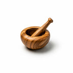 Mortier et Pilon en Bois d’Olivier – Set Artisanal pour Écraser et Broyer les Épices