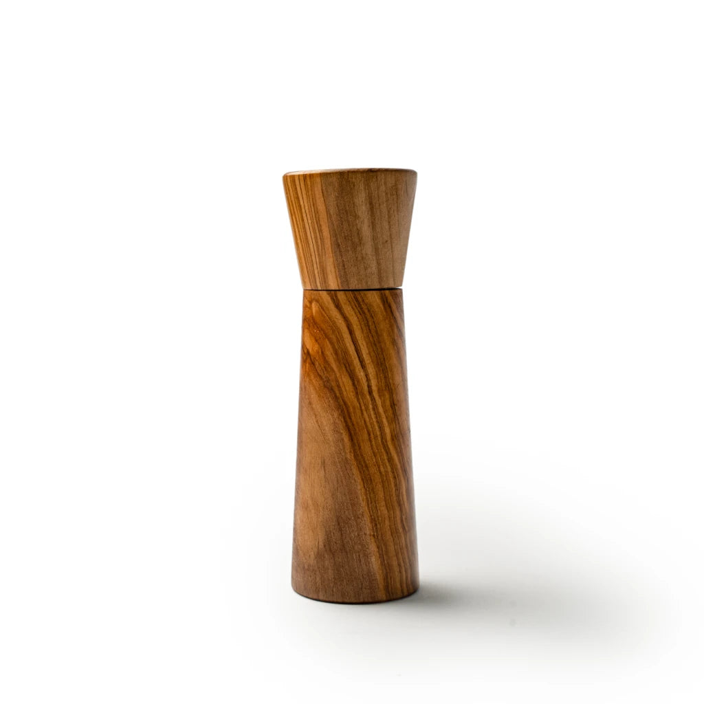 Moulin à Poivre en Bois d’Olivier – Moulin à Épices Artisanal en Bois Naturel