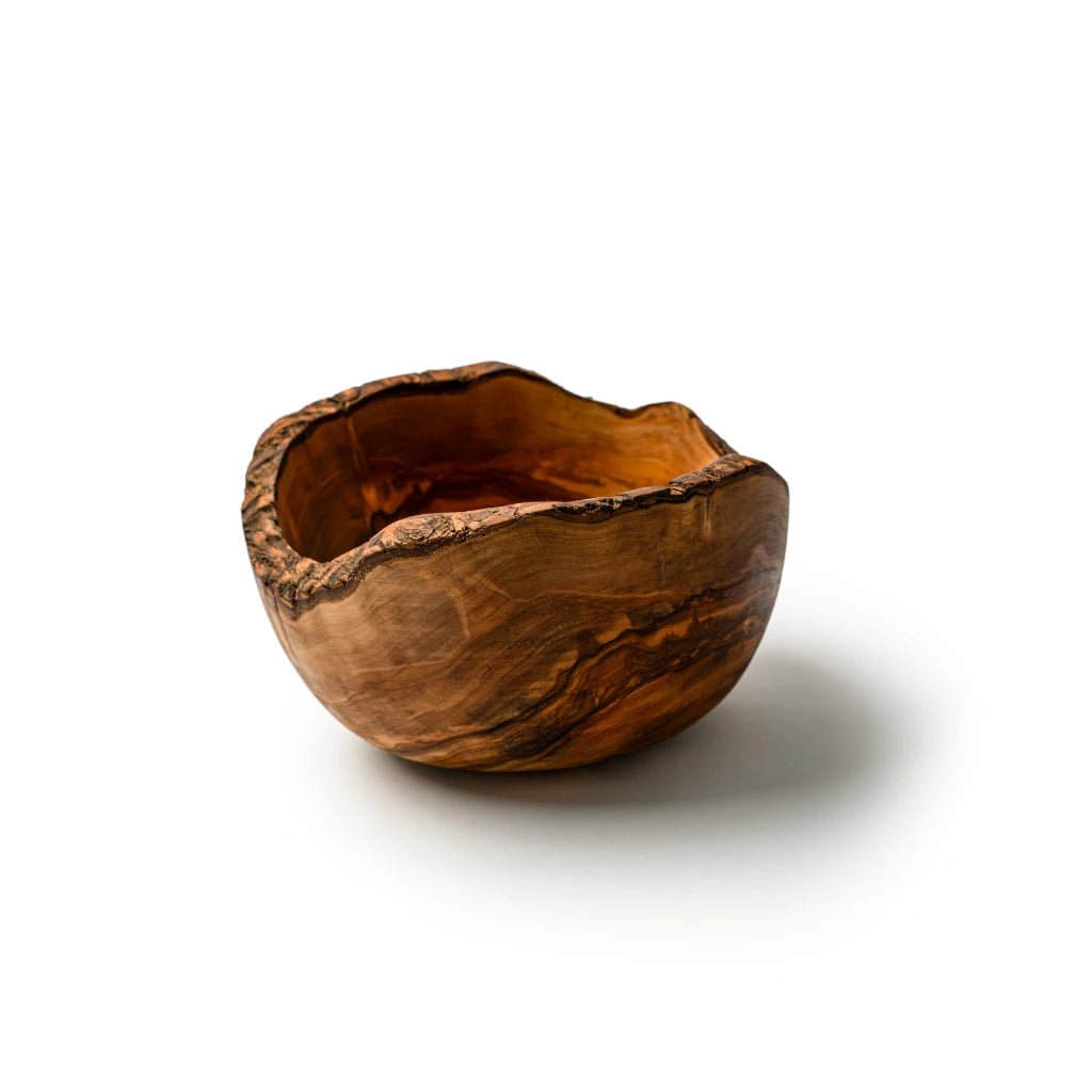 Bol en Bois d’Olivier Naturel – Bol Artisanal Rustique à Bord Brut