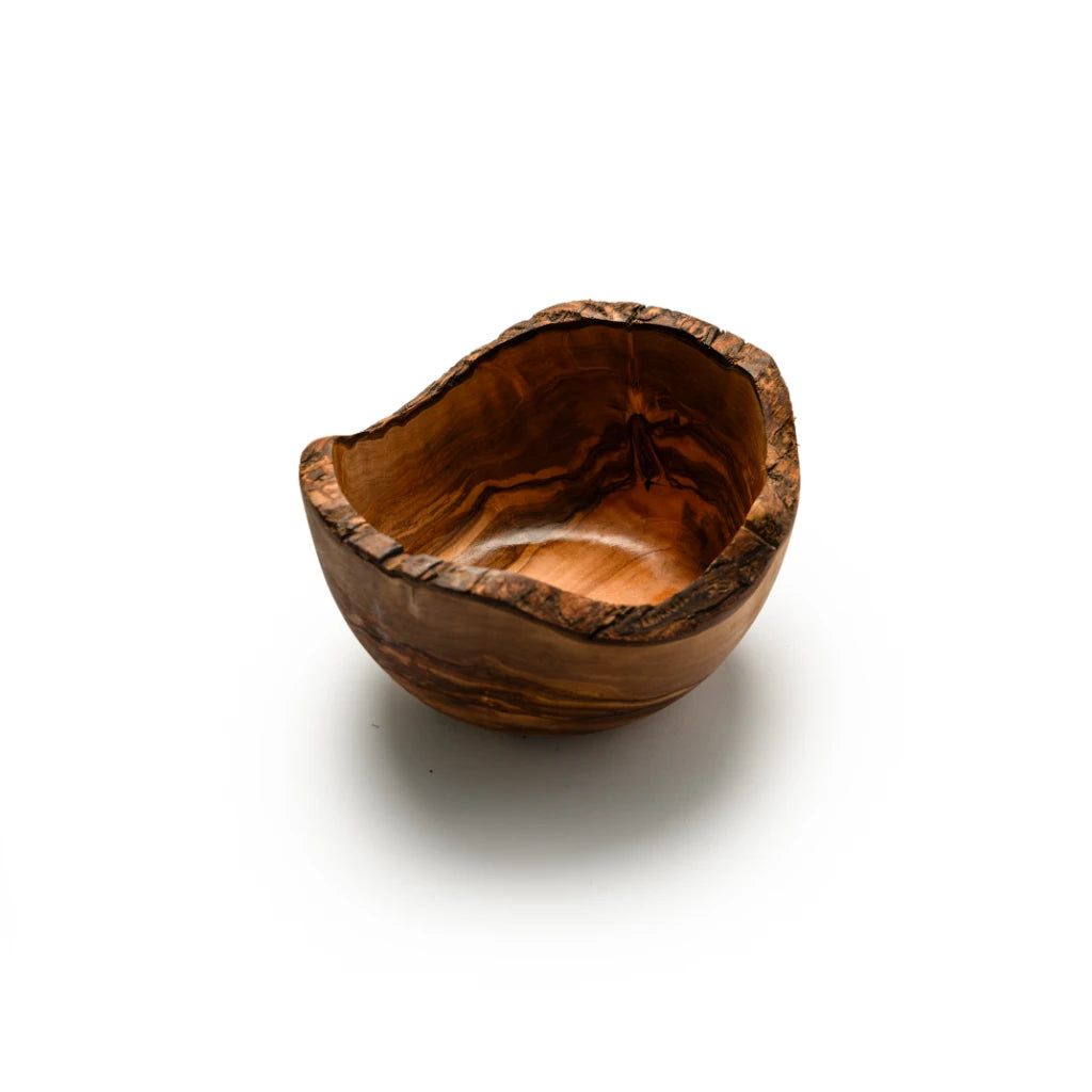 Bol en Bois d’Olivier Naturel – Bol Artisanal Rustique à Bord Brut