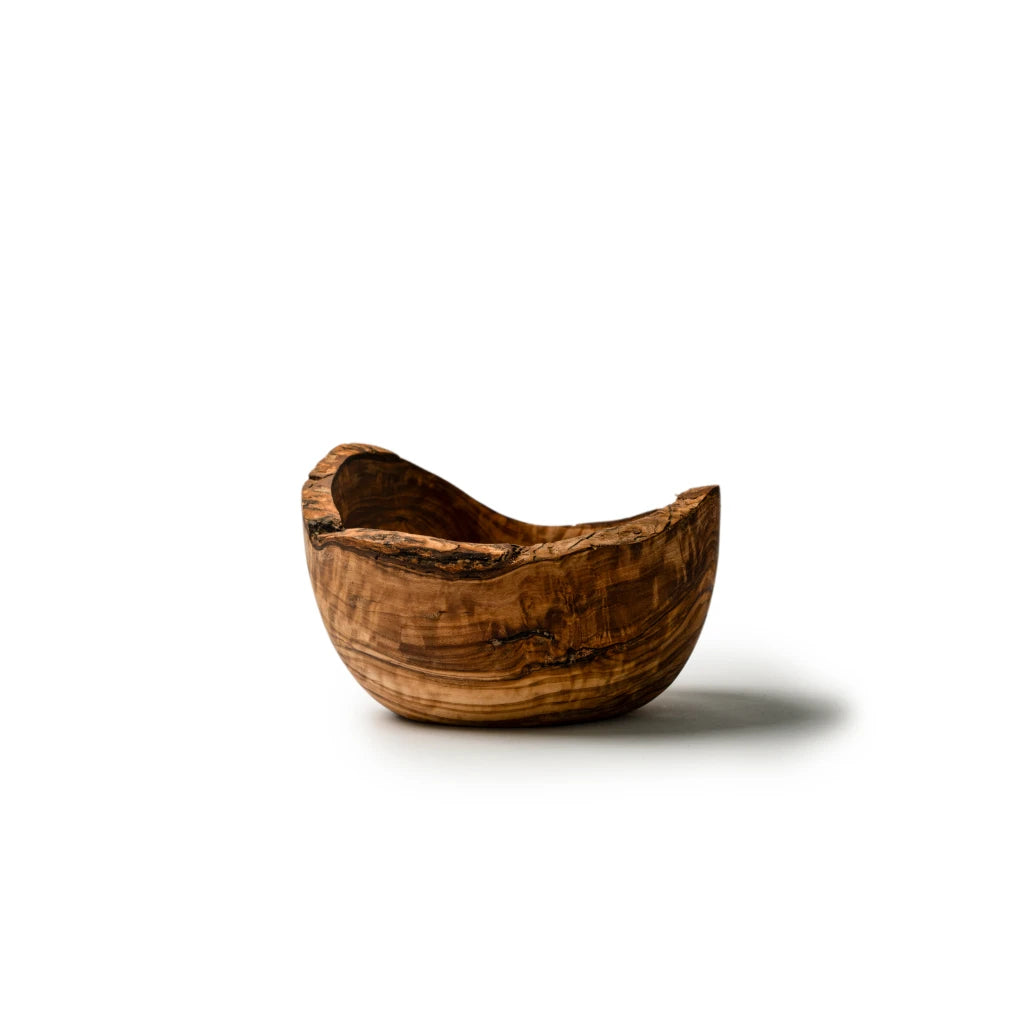 Bol en Bois d’Olivier Naturel – Bol Artisanal Rustique à Bord Brut