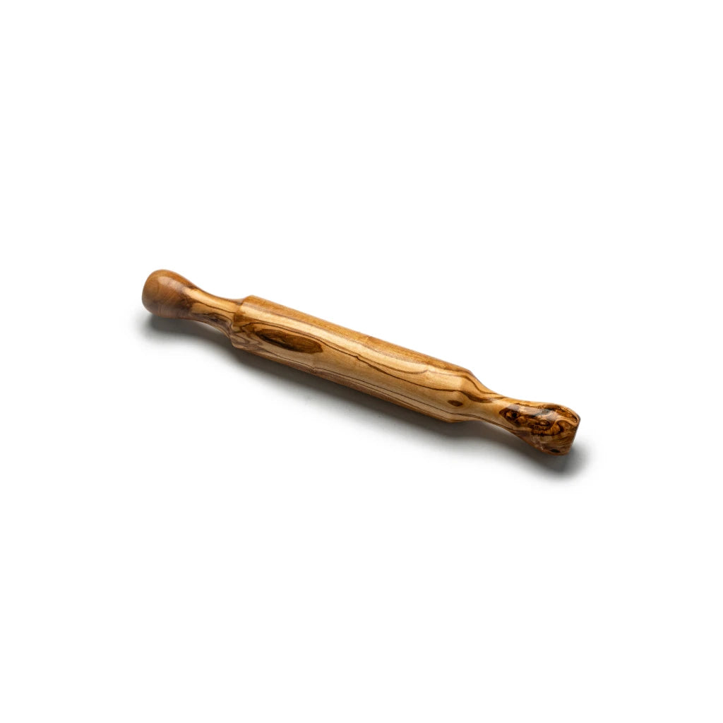 Rouleau à Pâtisserie en Bois d’Olivier – Rouleau à Pâte Artisanal avec Poignées