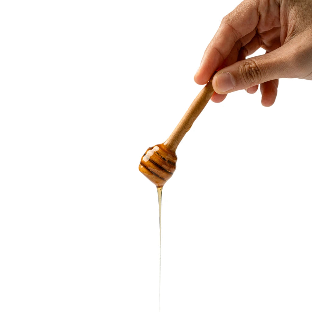 Cuillère à Miel en Bois d’Olivier – Mielleur Artisanal en Bois Naturel